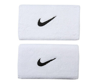 Nike Swoosh Classic Doublewide Wristbands (2x) (White)